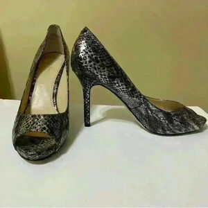 Enzo Angiolini Womens Eamaiven Pewter Heels Shoes 9.5M Party cocktail wedding